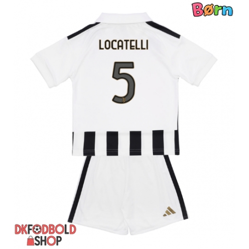 Juventus Manuel Locatelli #5 Hjemmebanesæt Børn 2026-27 Kort ærmer (+ korte bukser)